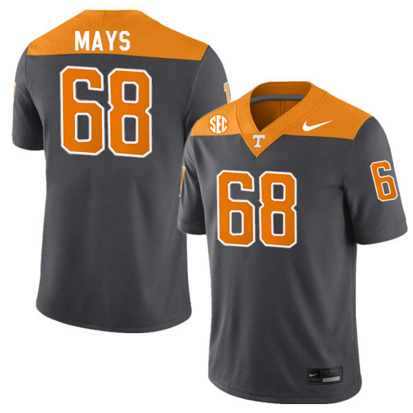 Tennessee Volunteers #68 Cade Mays College Football Jerseys Stitched Sale-Anthracite